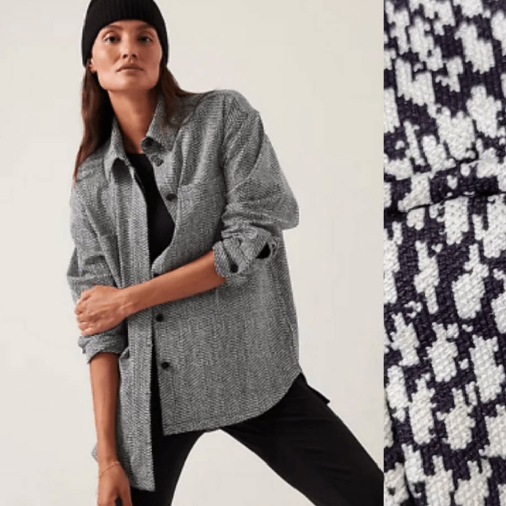 Athleta textured shirt jacket